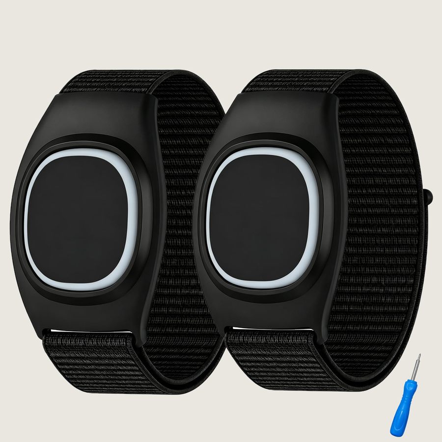 BlackPro black long and short woven nylon bands for MagicBand+ with installation tool